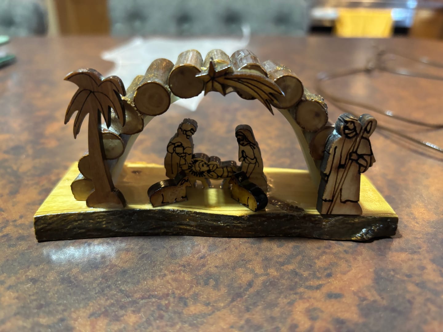 Customer photo review of Olive Wood Nativity Scene - 5" x 3" x 3"