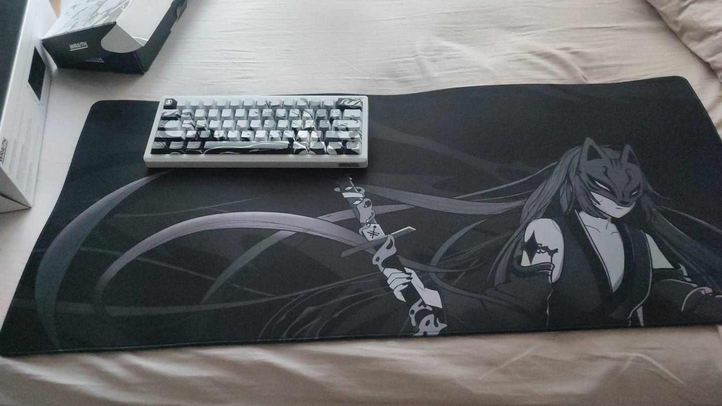 Customer photo review of Wraith Kitsune Edition Deskmat