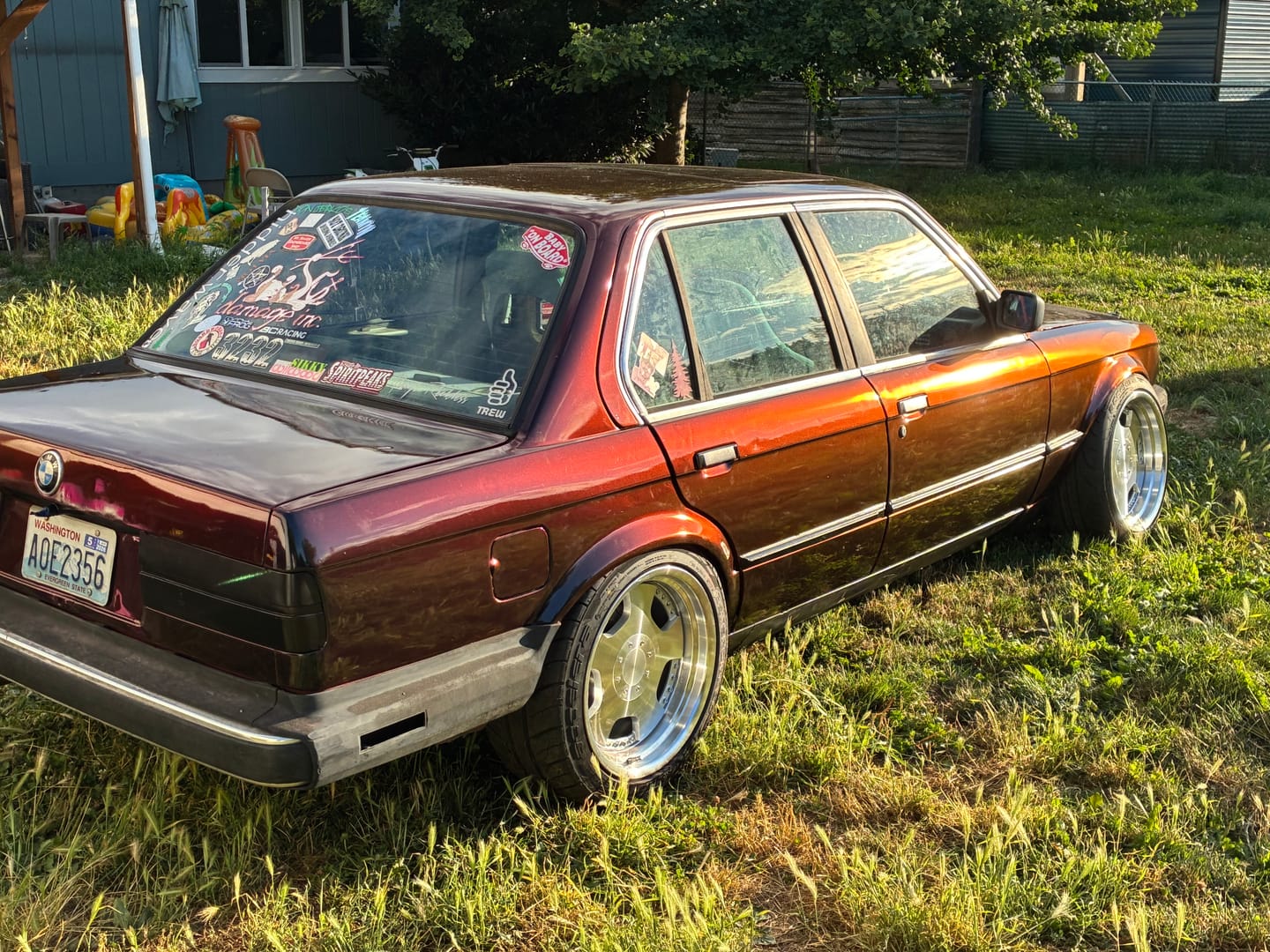 Customer photo review of Rainbow Drift Black Red Vinyl Wrap