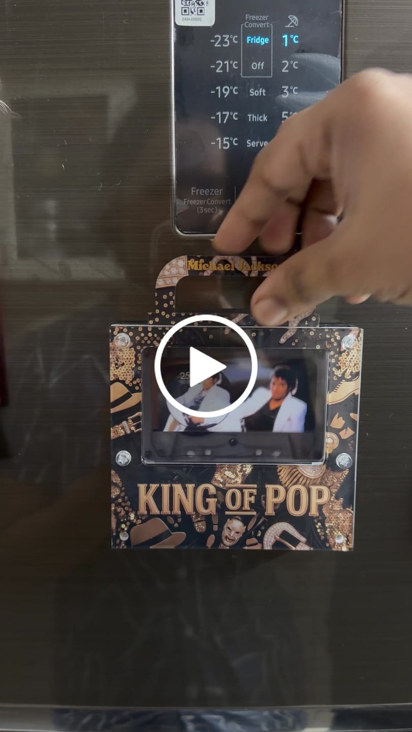 Customer video review of Thrillerque NFC Fridge Magnet