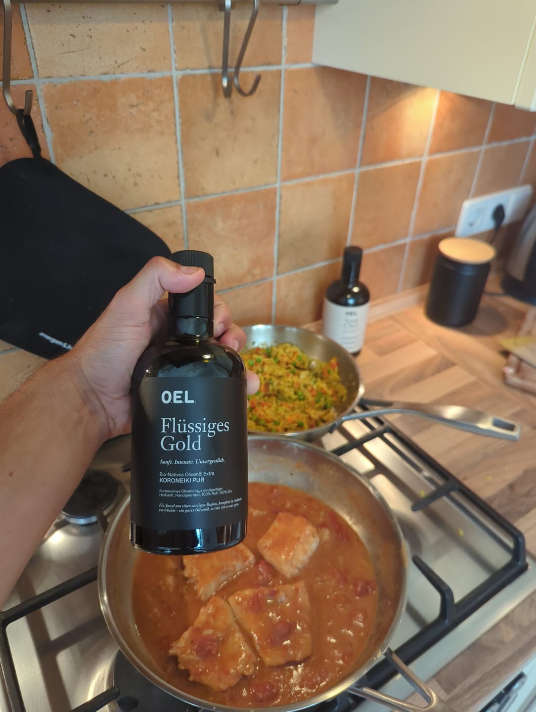 Customer photo review of Flüssiges Gold 0,5 l Glasflasche - Bio Natives Olivenöl Extra