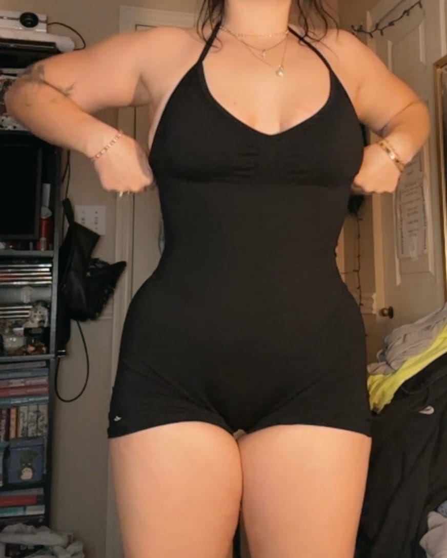 Customer photo review of W7007 Pulse Seamless Halter Romper
