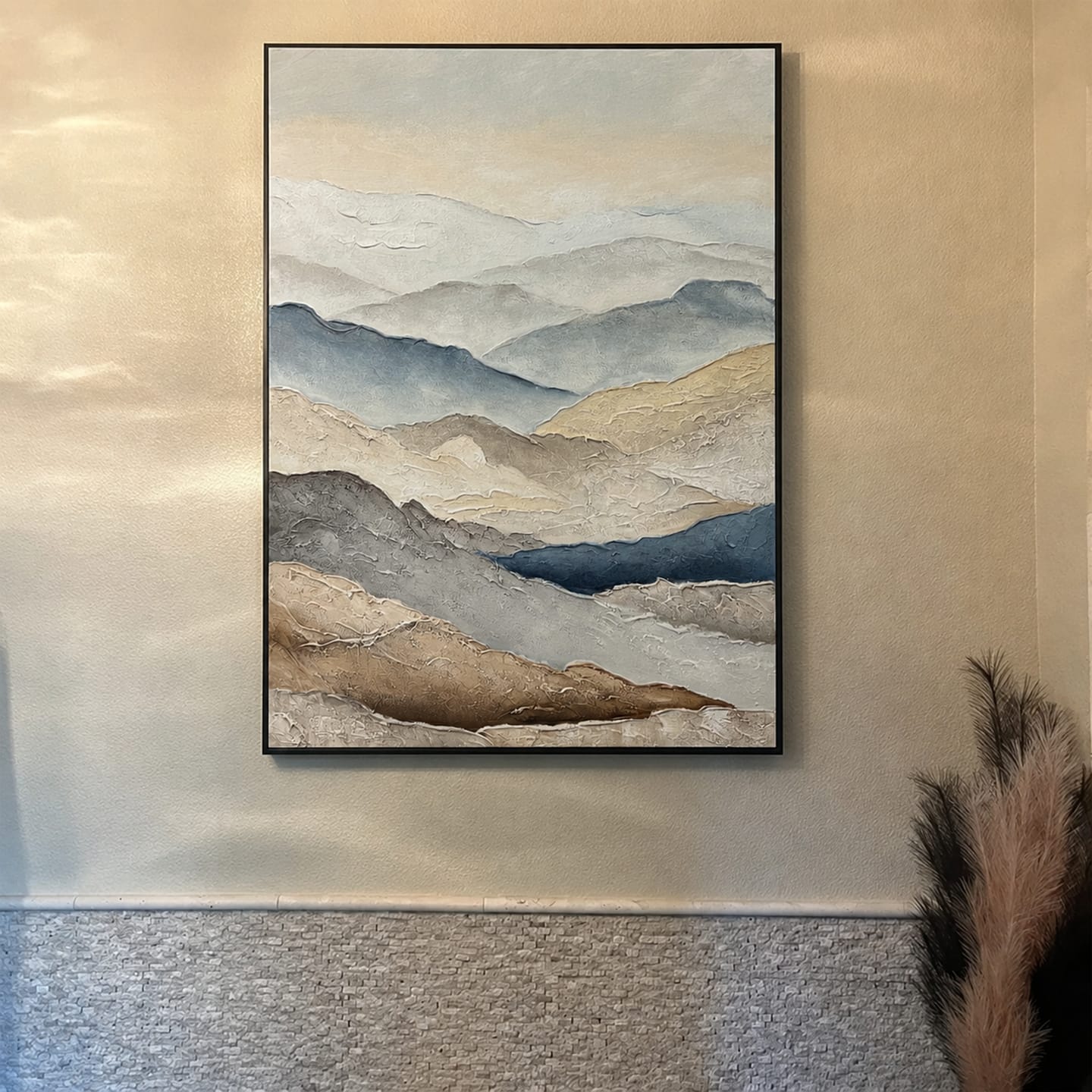 Customer photo review of Minimalist Mountain Texture Canvas # MM409
