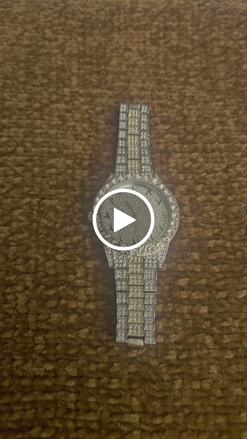 Customer video review of Arabic Dial Diamond Simulant Watch - Two Tone