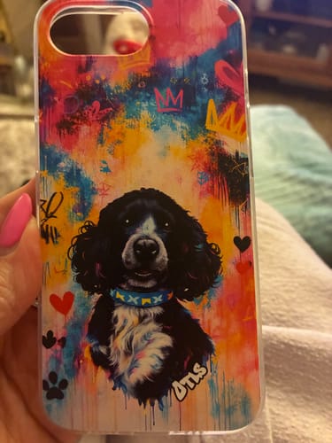 Customer photo review of Graffiti - Personalised Phone Case