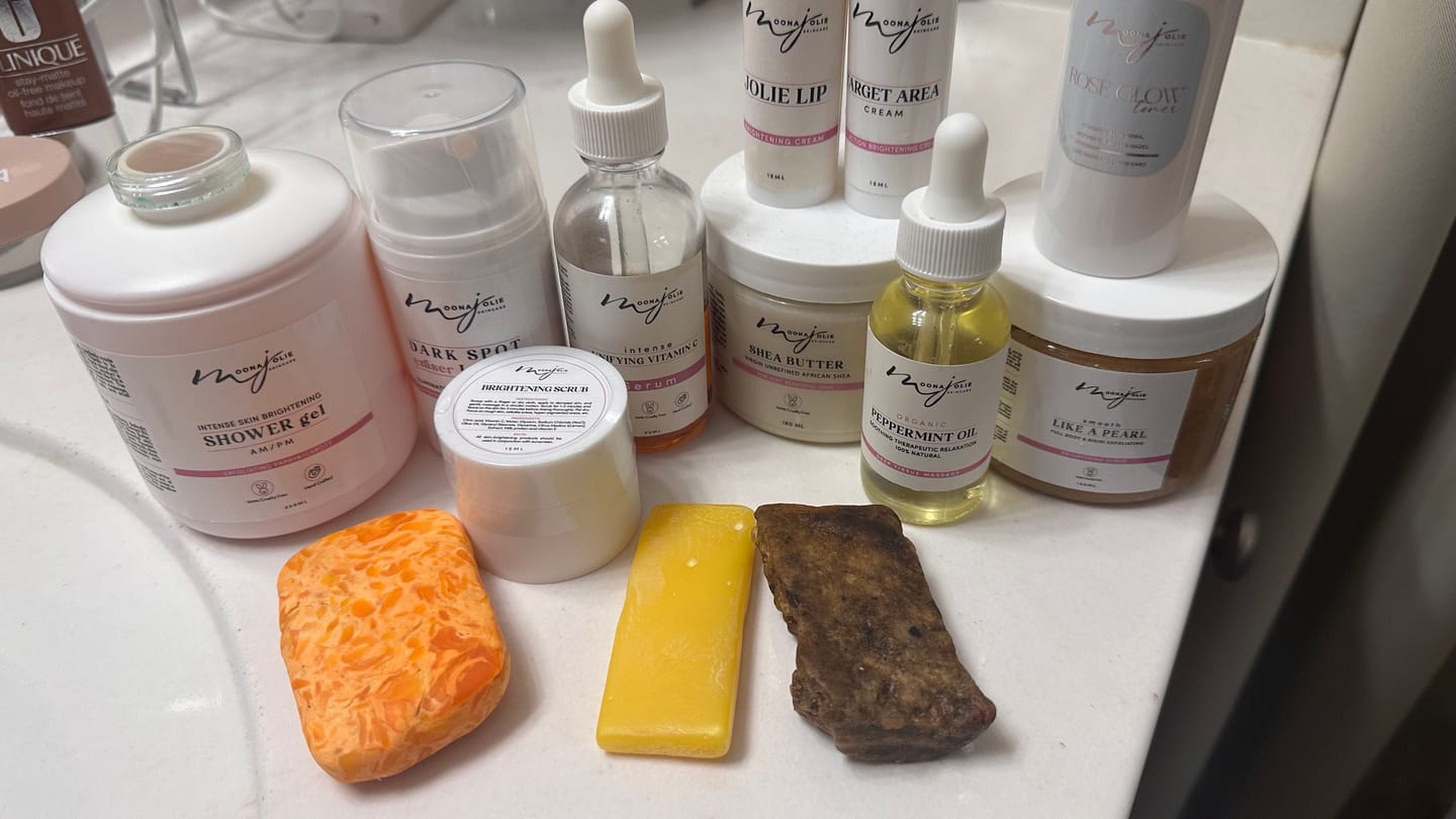 Customer photo review of LIMITED EDITION: Jolie’s Mini Full Body & Face Brightening Kit/ Acne Kit
