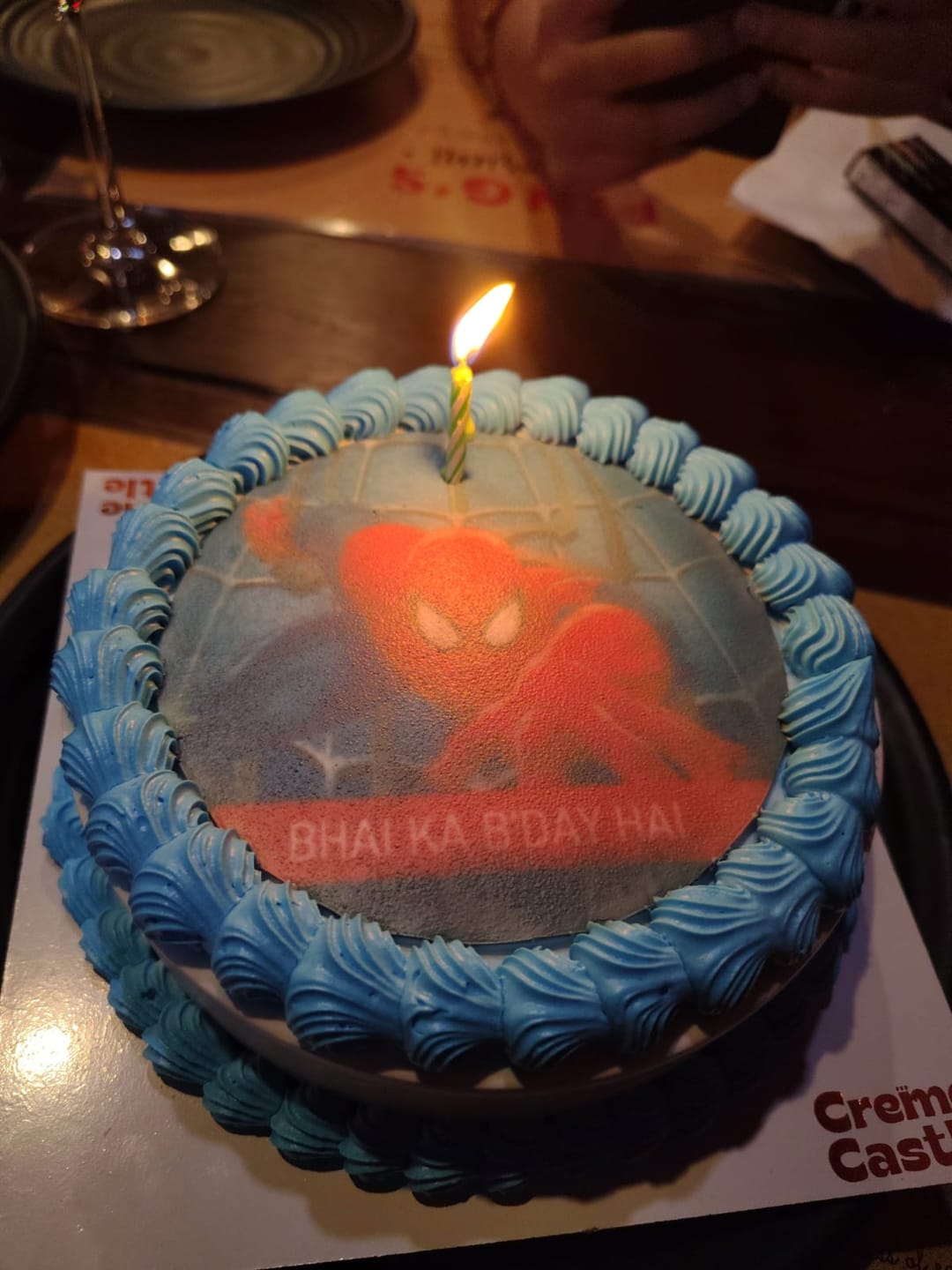 Customer photo review of Spidey Web Photo Cake