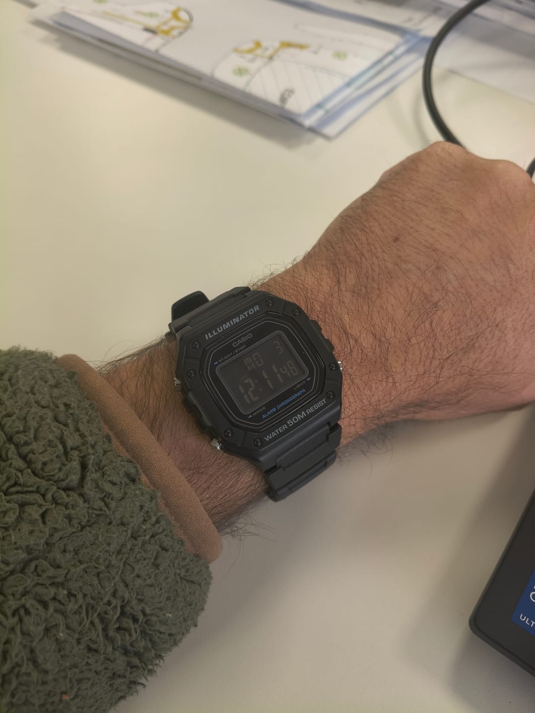Customer photo review of Reloj Casio Vintage W-218H-1BVDF Pantalla Negativa