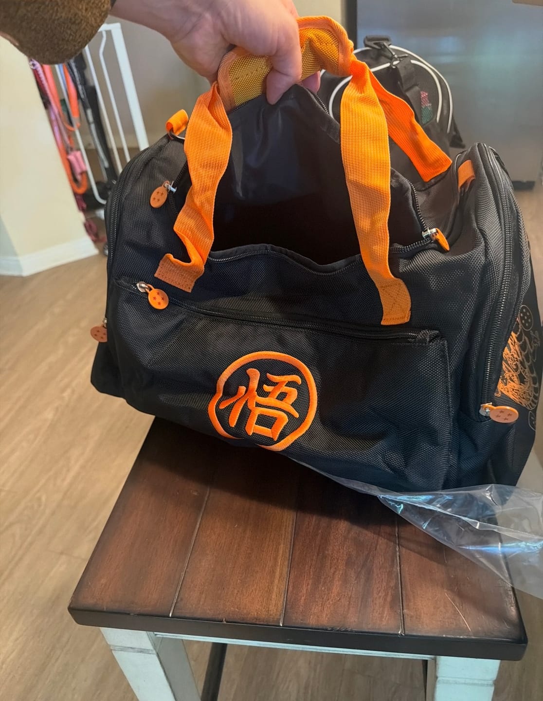 Customer photo review of Black Swordsman Duffel Bag