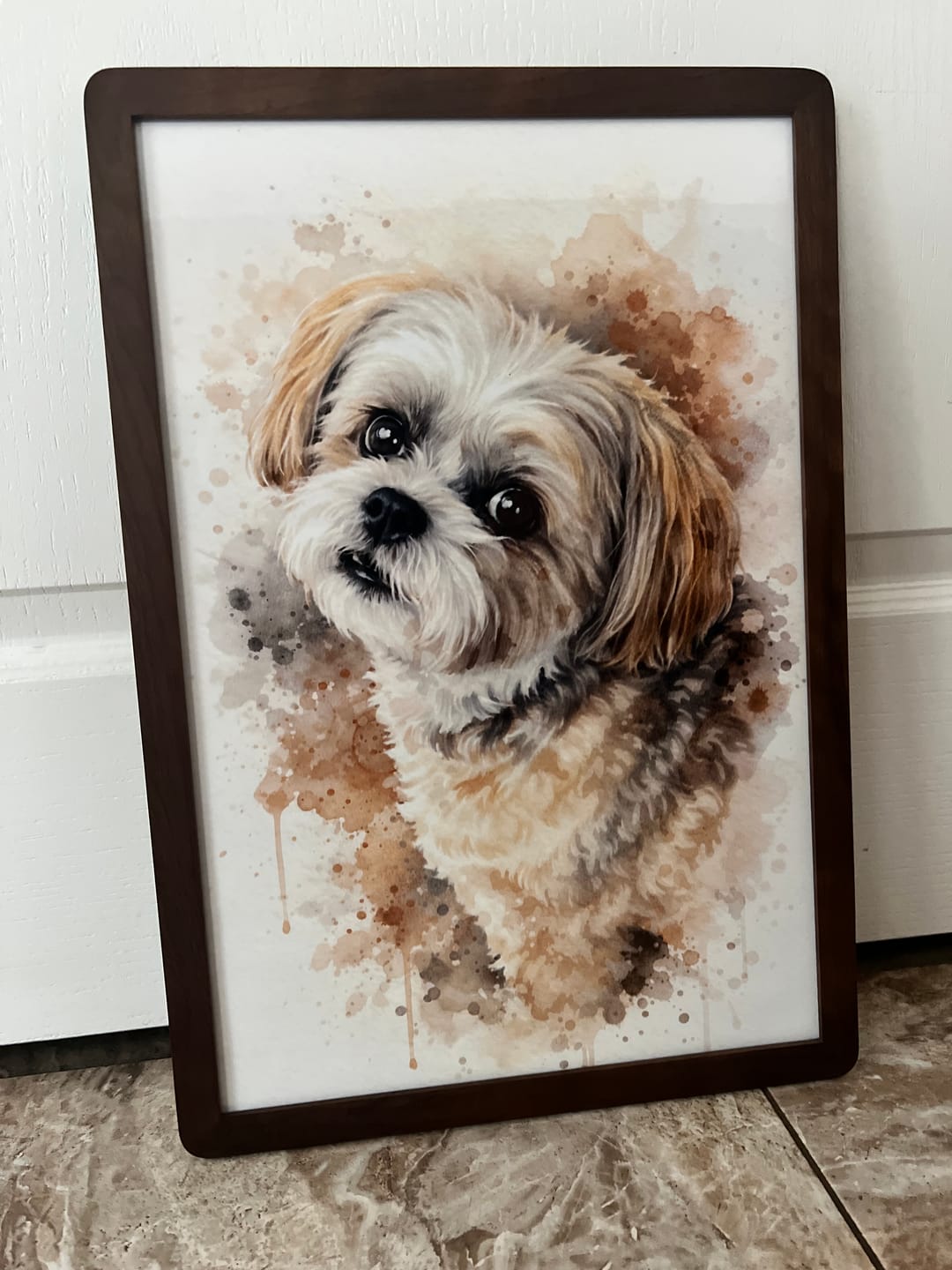 Customer photo review of Personalized Poster - Watercolor Realistic Portrait