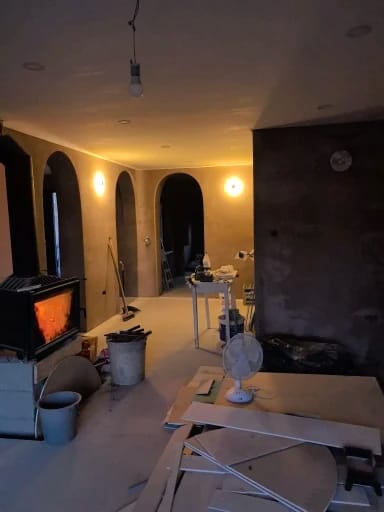 Customer photo review of Circular LED Light Sconce With Marble Accent, Modern Nordic Style