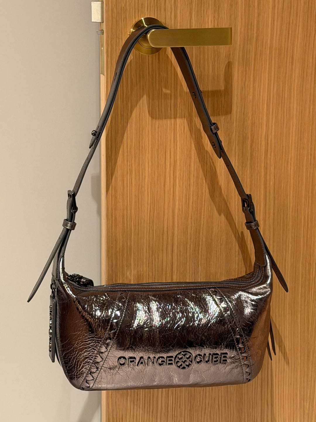Customer photo review of Metropolitan Hobo Bag - Black Silver