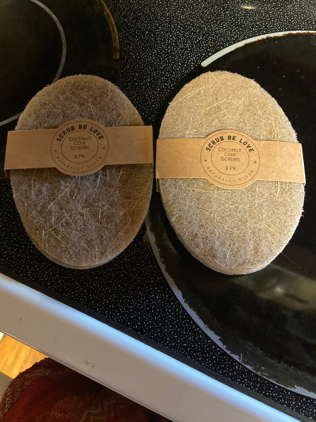 Customer photo review of Non-Toxic Scrub Pads – Natural Coconut Coir Kitchen Scrubber