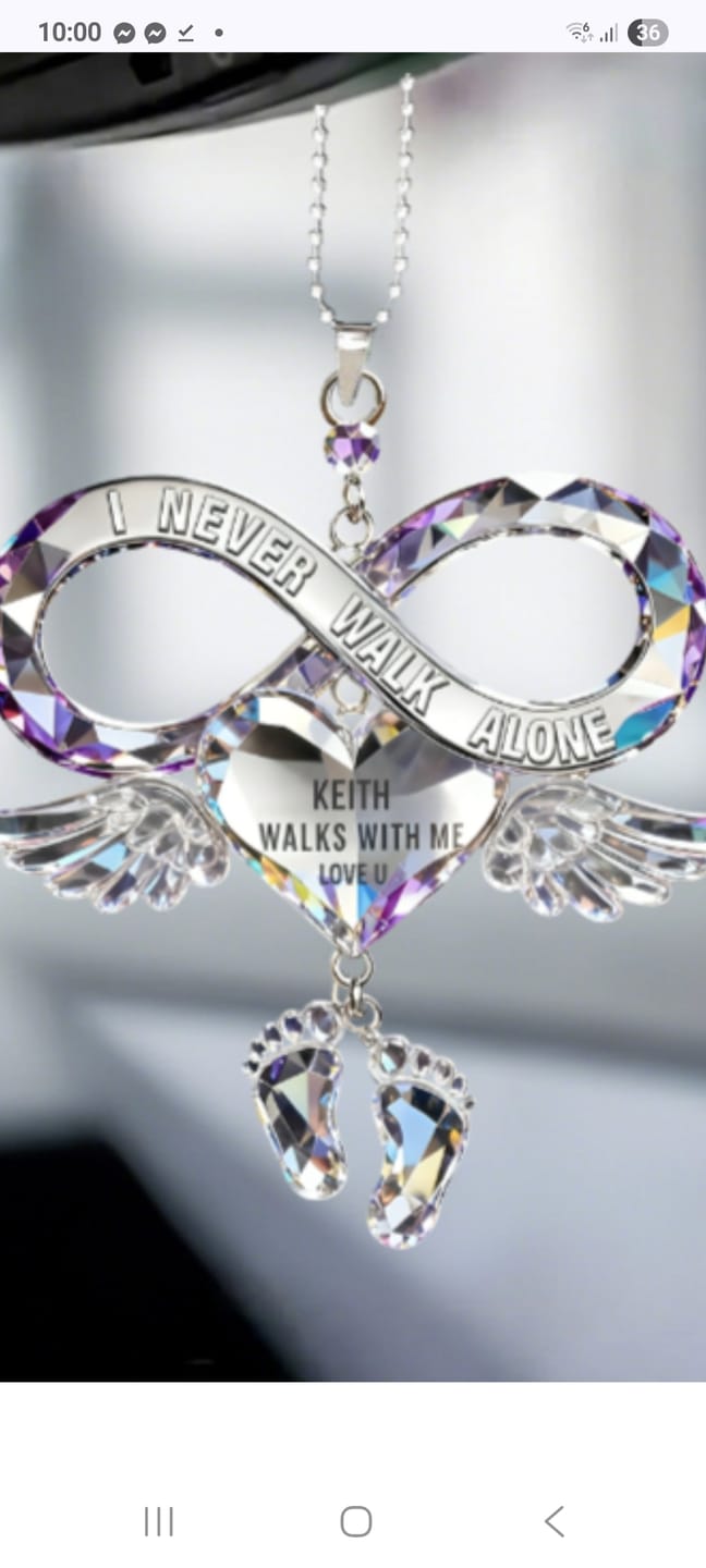 Customer photo review of Husband Wife Memorial Car Ornament Personalized Gifts For Couple