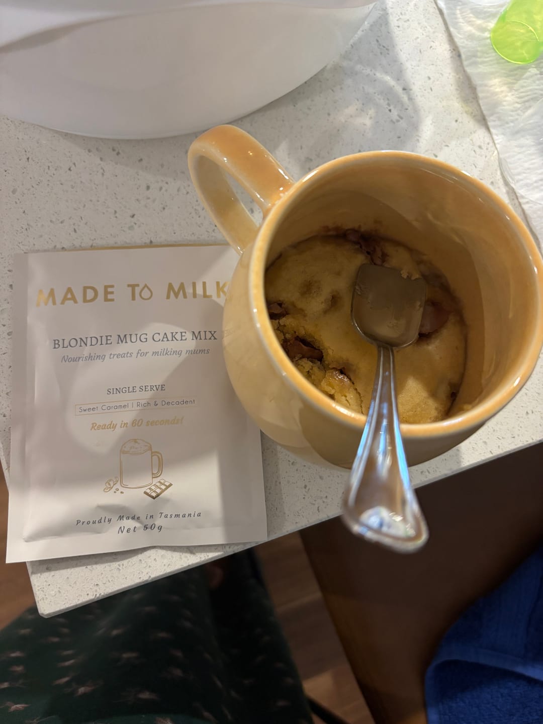 Customer photo review of Blondie Lactation Mug Cake Mix - SINGLE SERVE