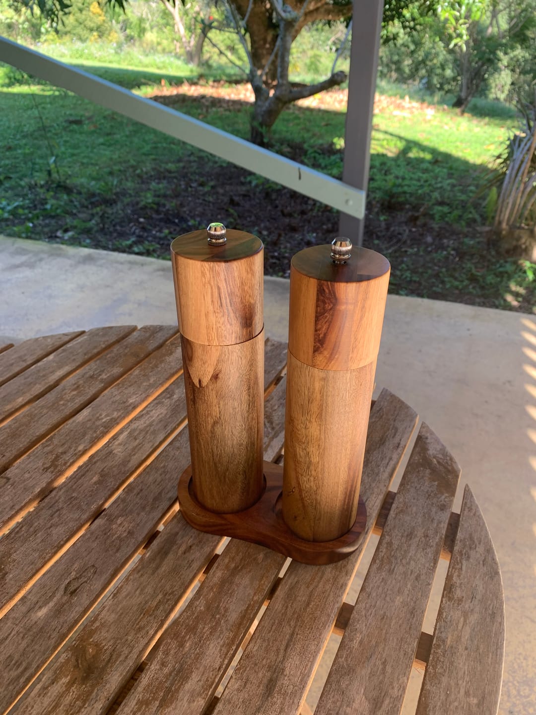 Customer photo review of Salt & Pepper Grinder + Base Included