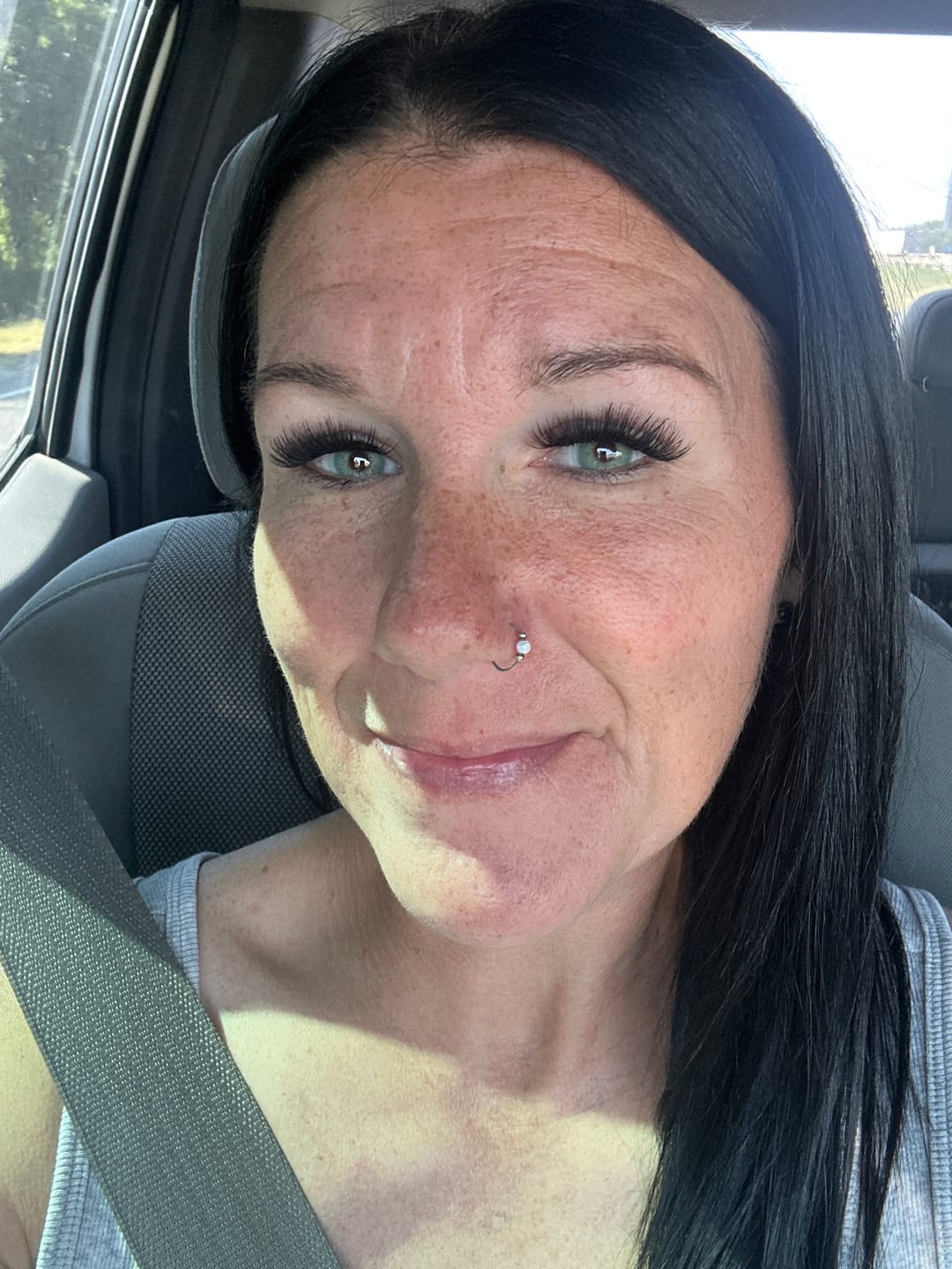 Customer photo review of Perla Light Green Prescription Colored Contact Lenses