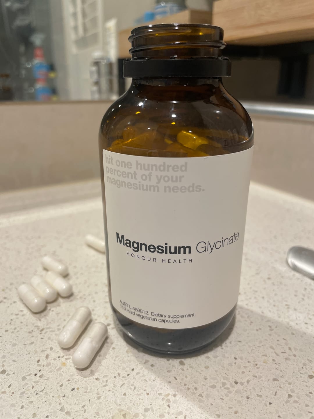 Customer photo review of Magnesium Glycinate (Pure & Unbuffered) - 110 Capsules