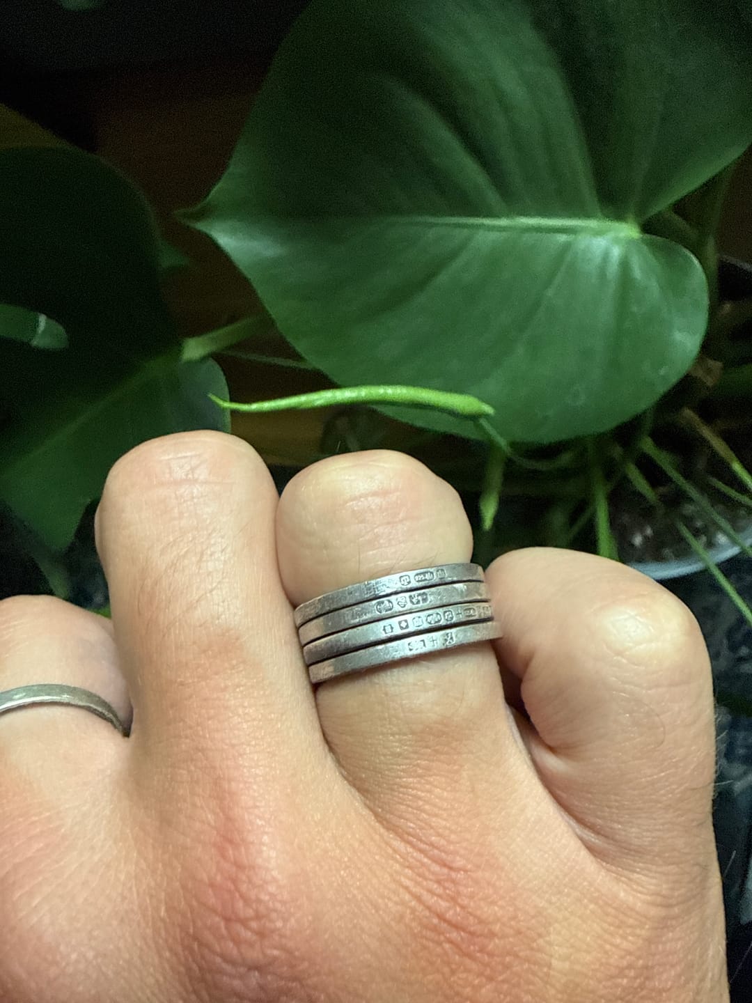 Customer photo review of HALLMARK STACKABLE Rings – 4 Rings bundle Matt 925 Sterling Silver