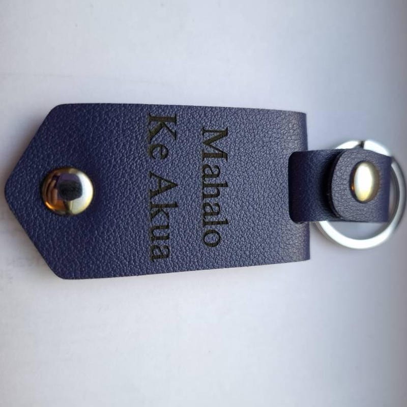Customer photo review of Custom Leather Photo Keychain