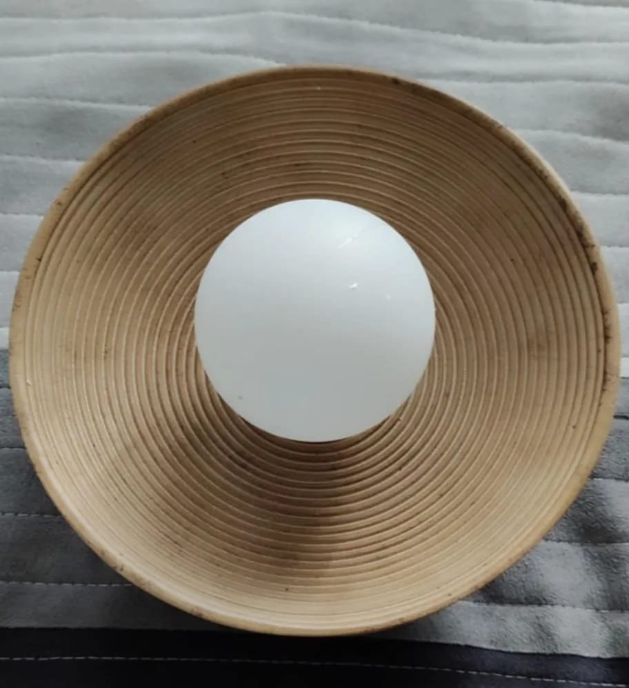 Customer photo review of LED Round Wall Sconce Vintage Resin Look 1-Light Fixture