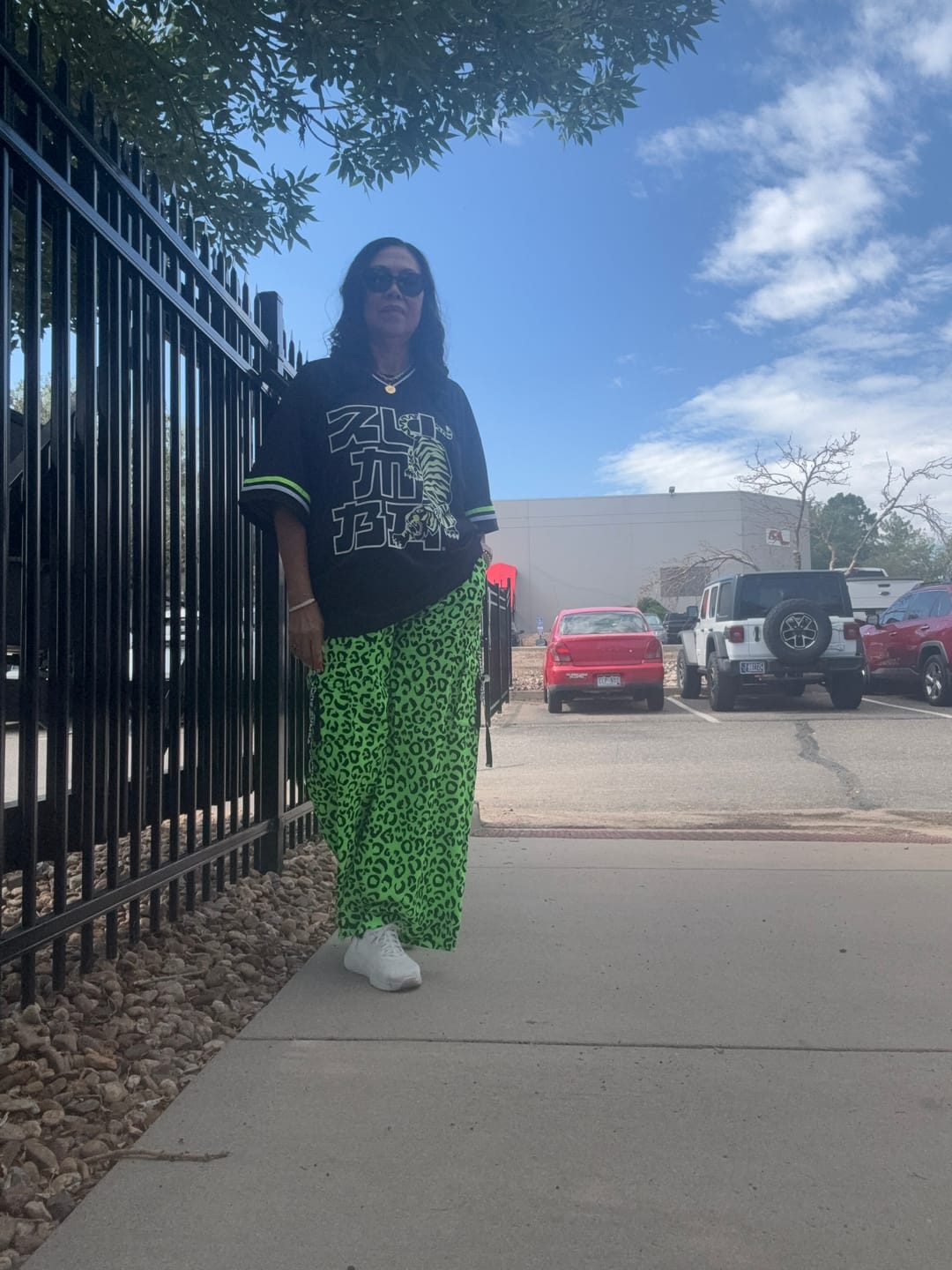 Customer photo review of Dale-Z High Waisted Woven Cargo Pants