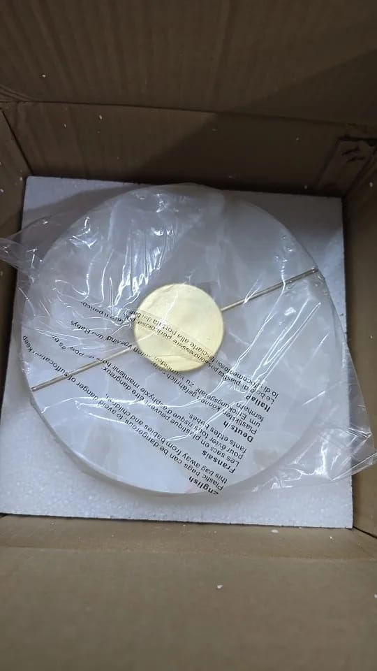 Customer photo review of Circular LED Light Sconce With Marble Accent, Modern Nordic Style