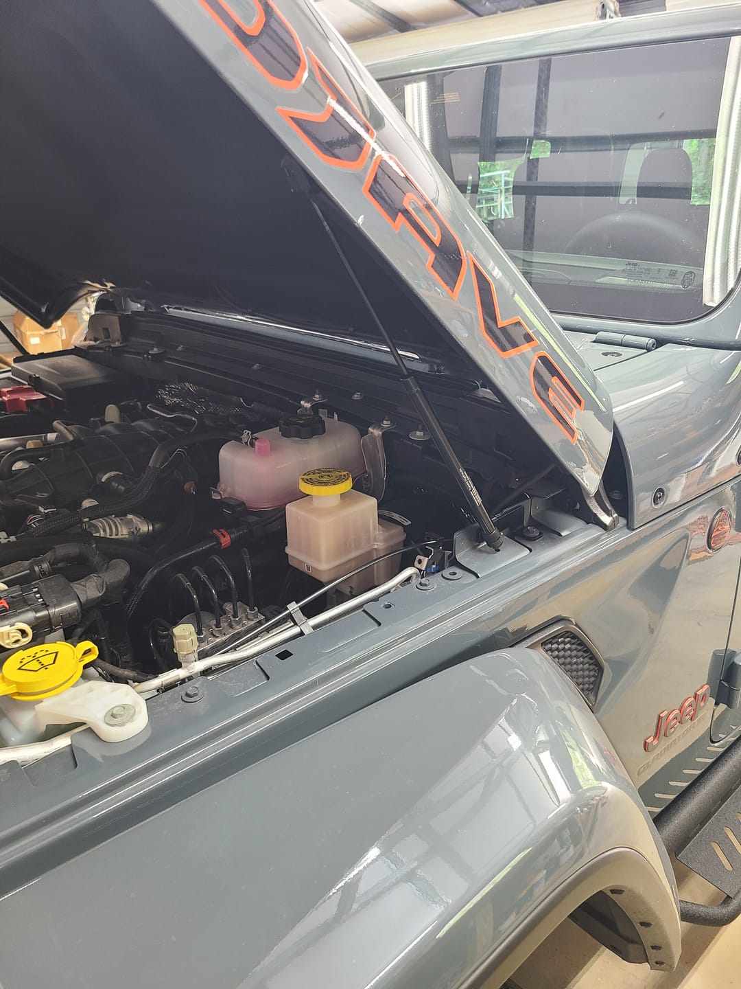 Customer photo review of Beefy Hydraulic Hood QuickLift for JL & JT