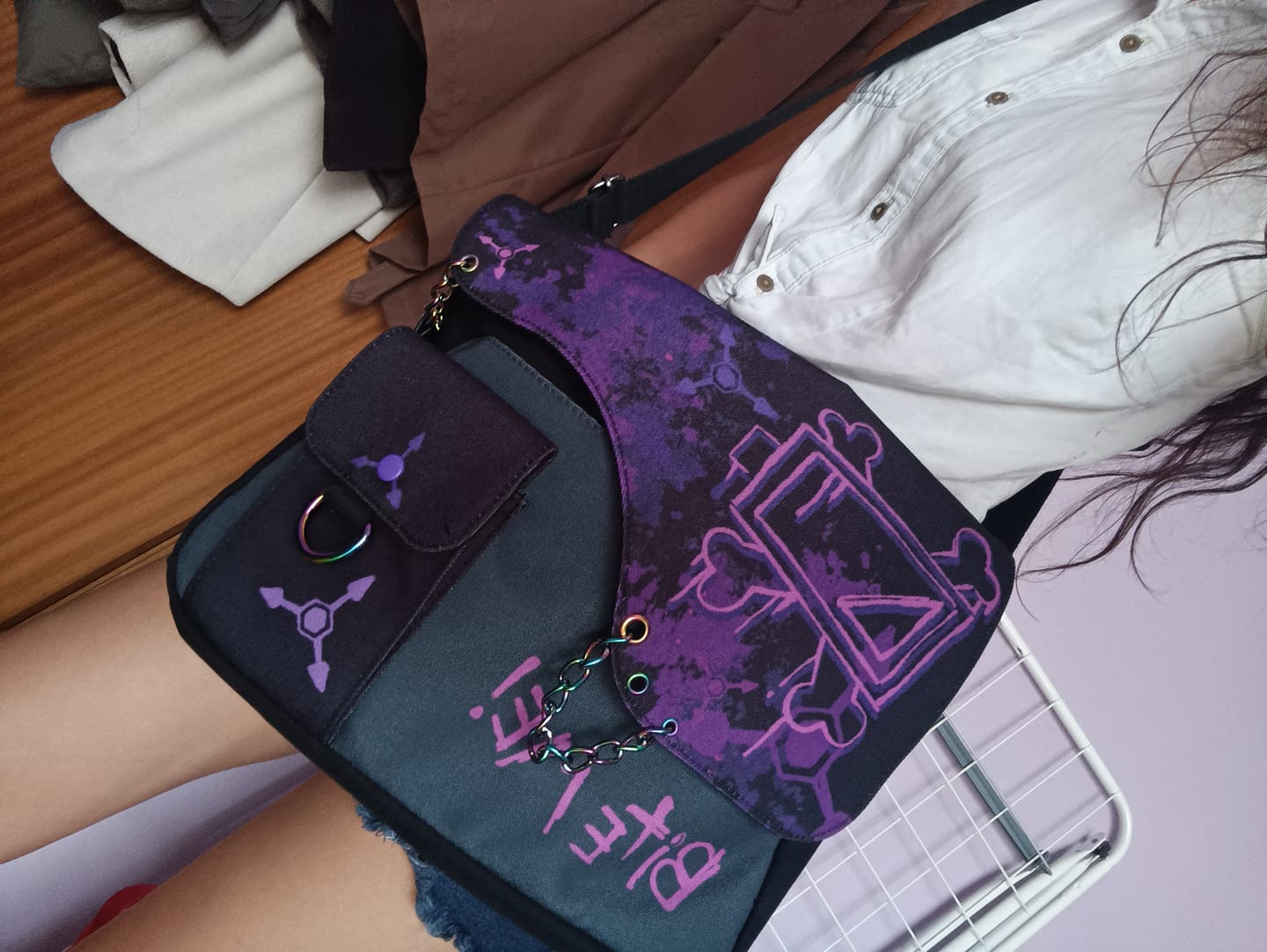 Customer photo review of Murder Drones Laptop Bag