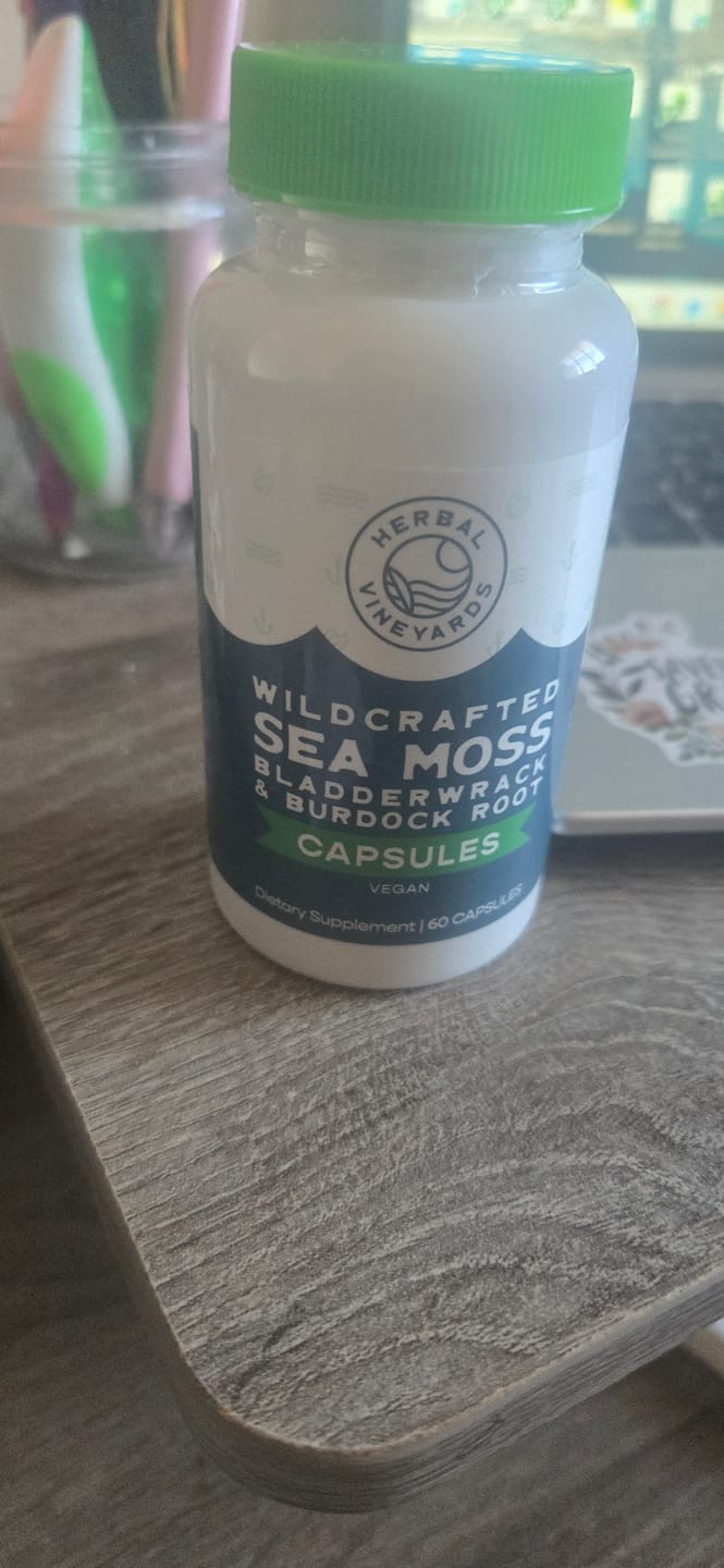 Customer photo review of Organic Sea Moss, Bladderwrack & Burdock Root Capsules — 60 Vegetable Capsules