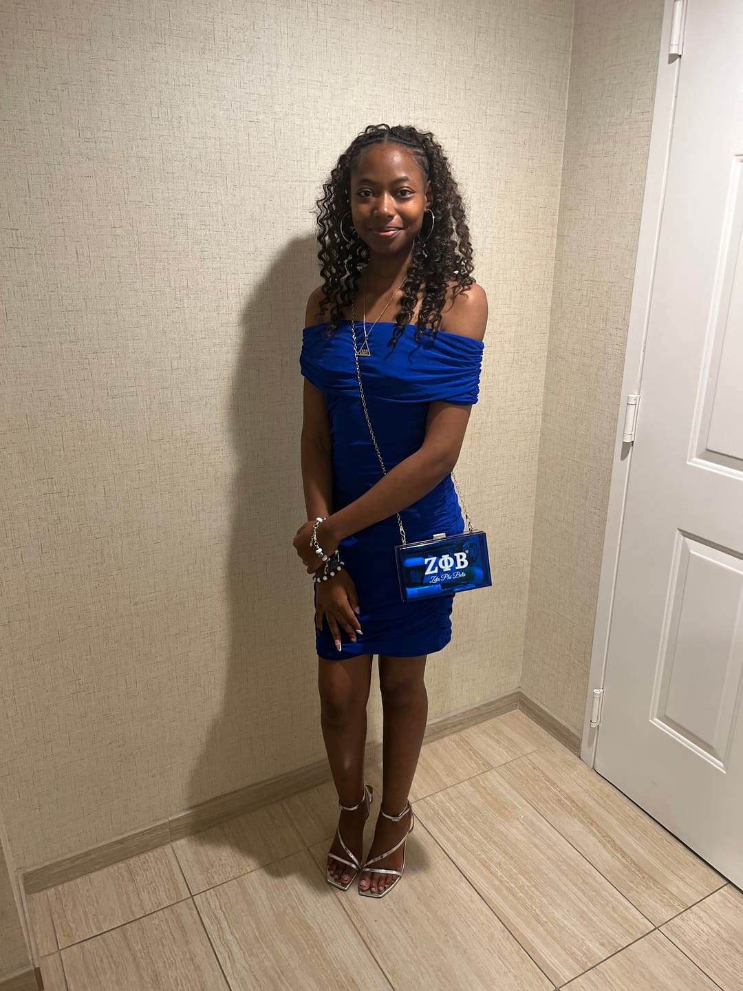 Customer photo review of Zeta Phi Beta Stadium Clutch Bag