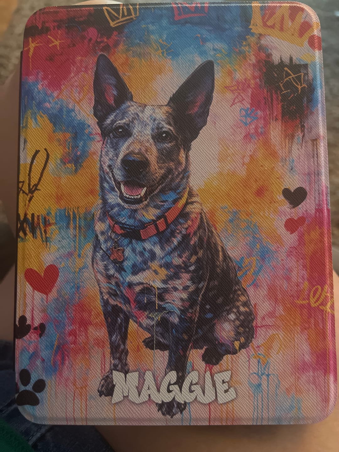 Customer photo review of Graffiti - Personalized Kindle Case
