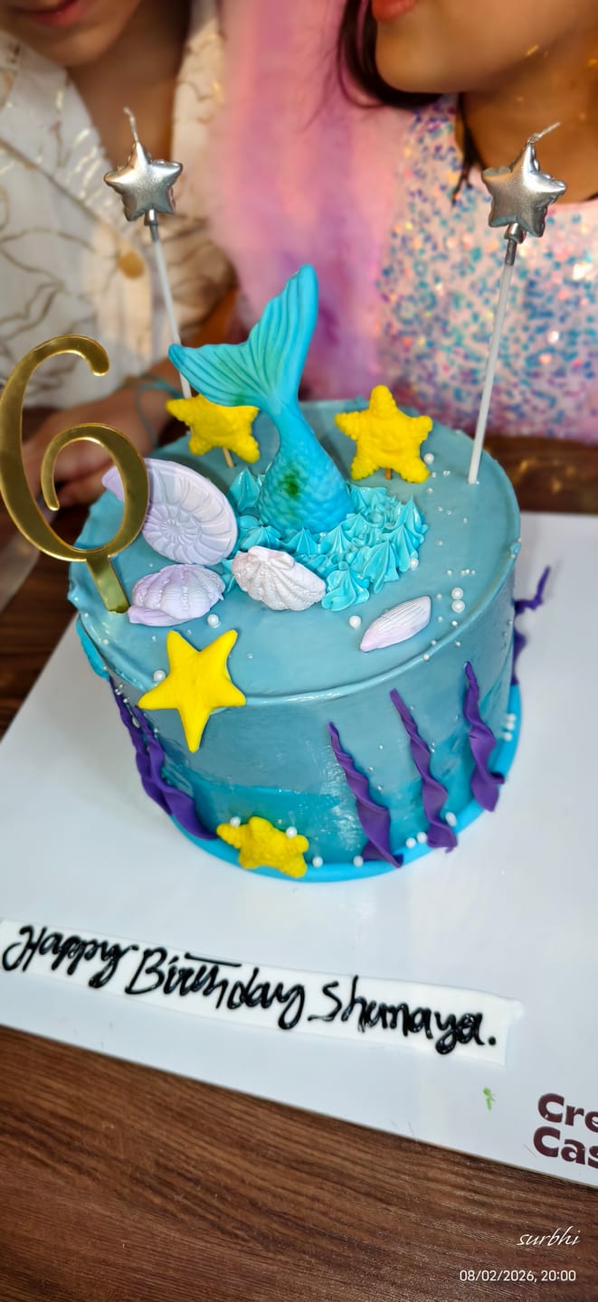 Customer photo review of Mermaid Wave Birthday Cake