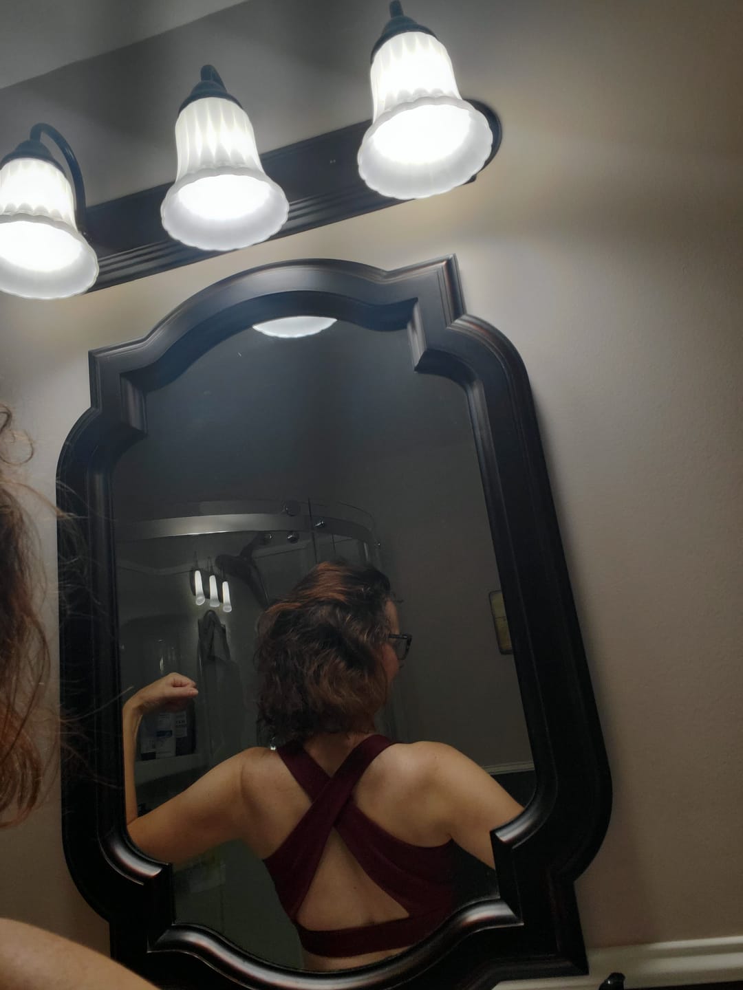 Customer photo review of Vivid Criss-Cross Sports Bra