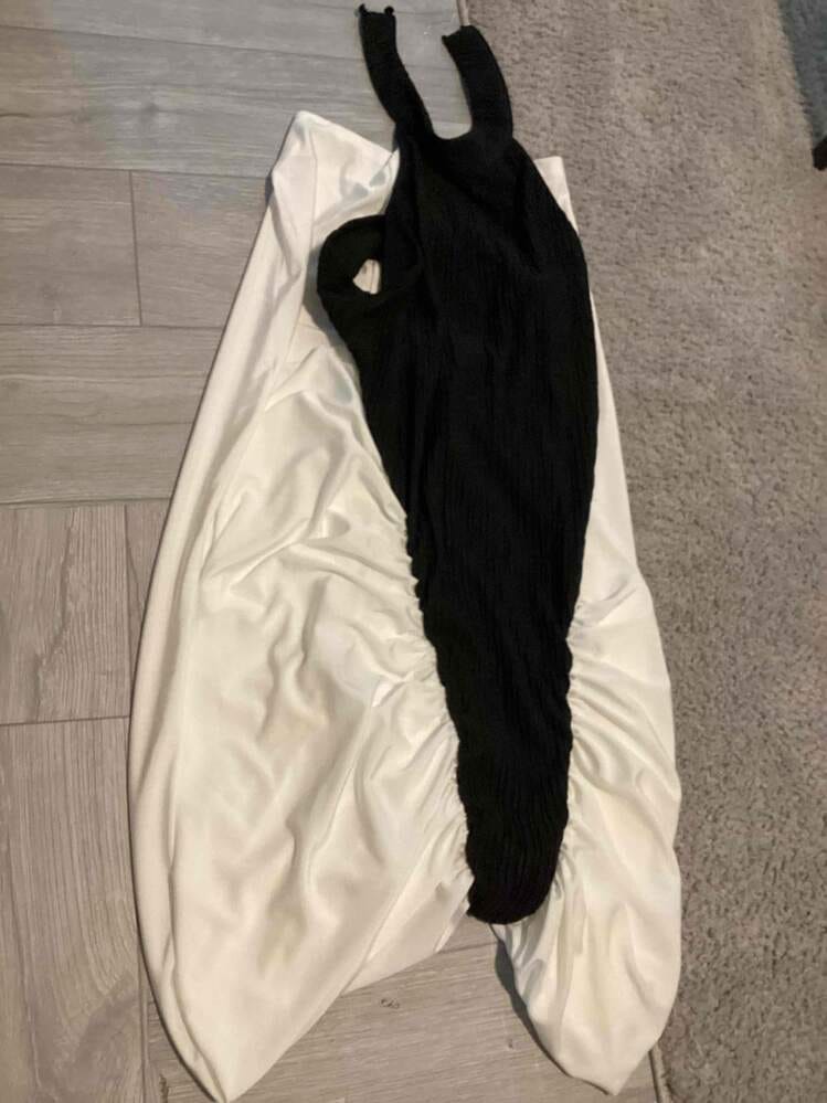 Customer photo review of Hourglass Illusion Halter Dress