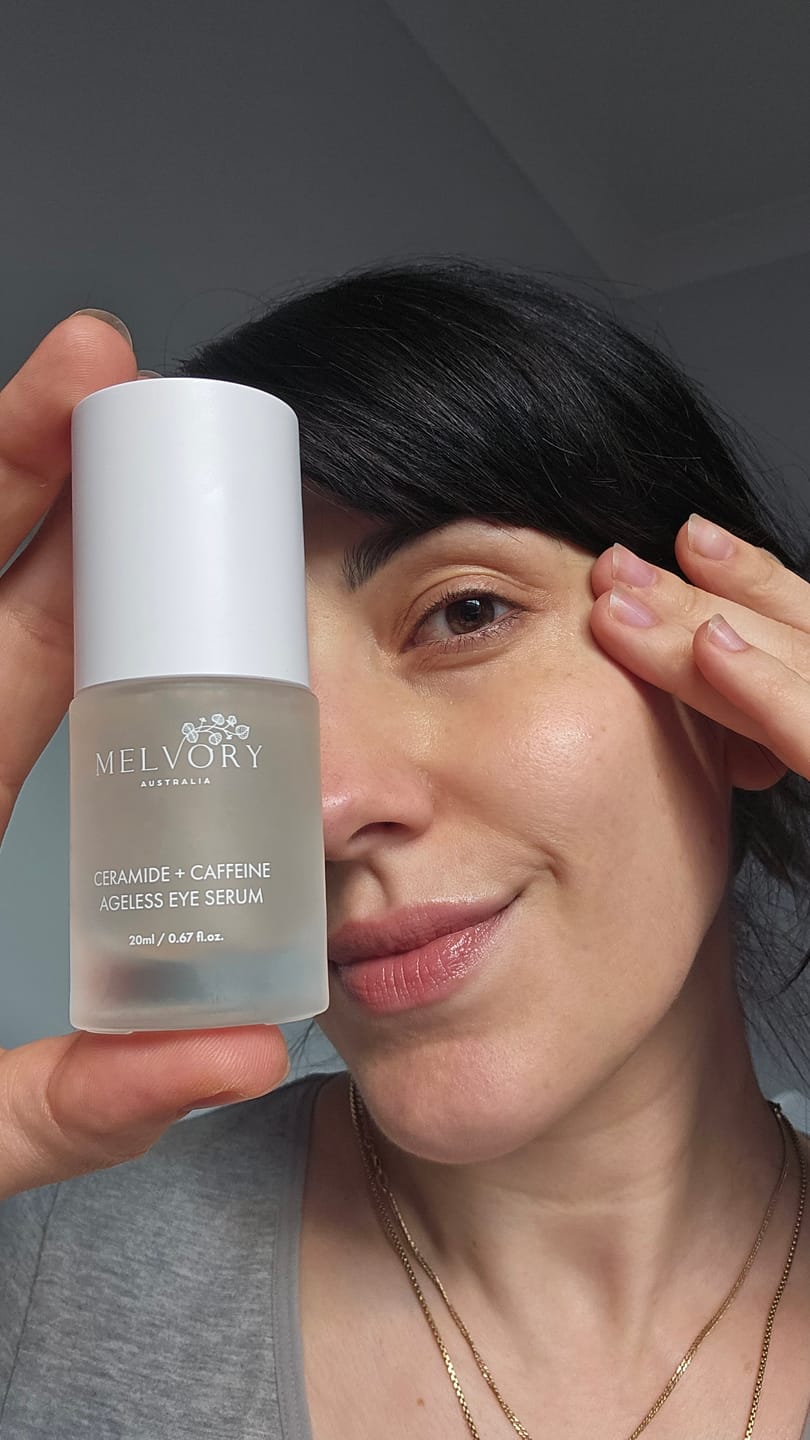 Customer photo review of Ceramide + Caffeine Ageless Eye Serum