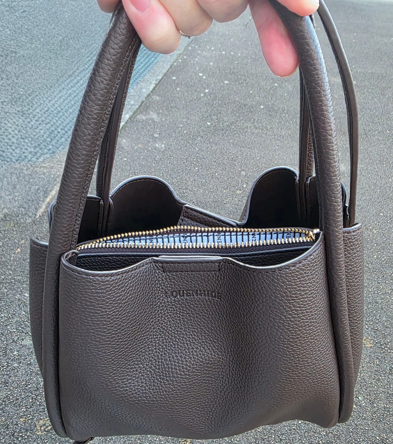 Customer photo review of Steffie Mini Tote Bag - Chocolate
