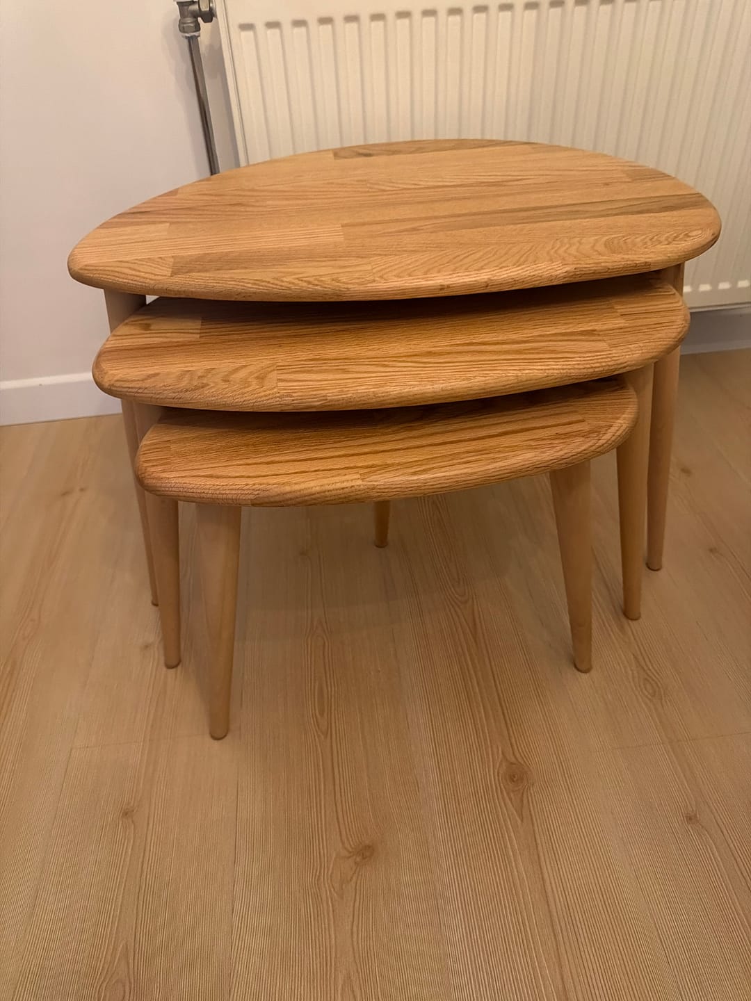 Customer photo review of 3'lü Zigon Sehpa - Masif Meşe Sehpa Takımı