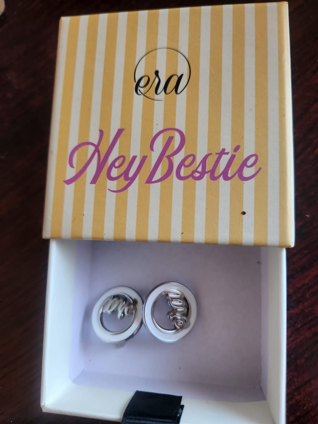 Customer photo review of White Era Adore Gold Earrings
