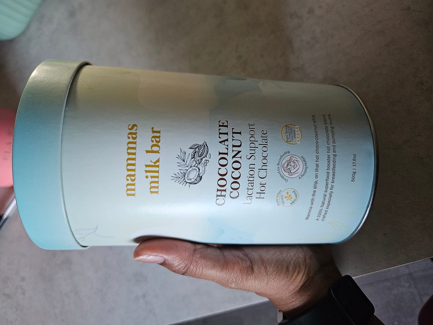 Customer photo review of Lactation Hot Chocolate - Coconut Chocolate