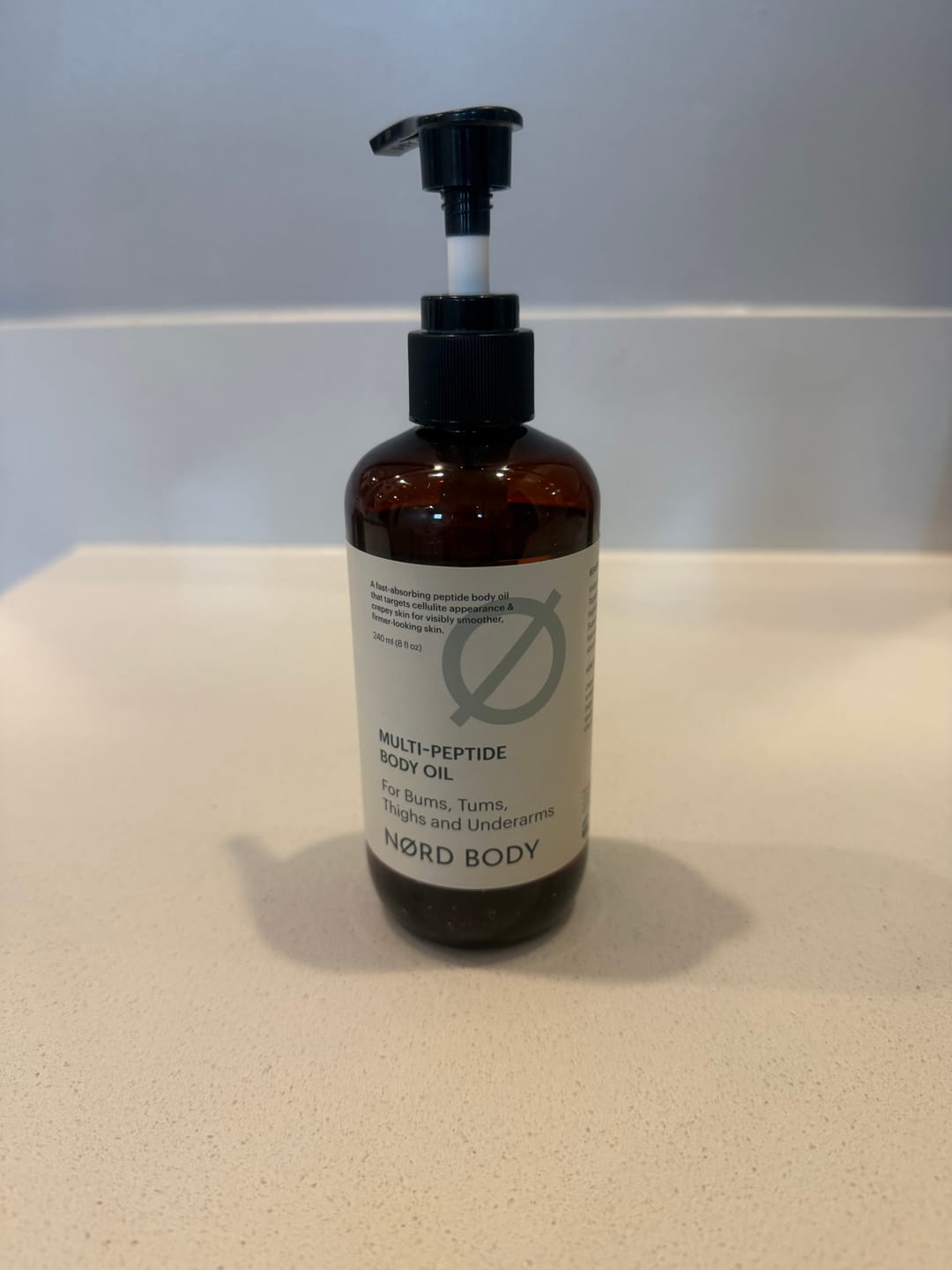Customer photo review of NØRD BODY Peptide Body Oil