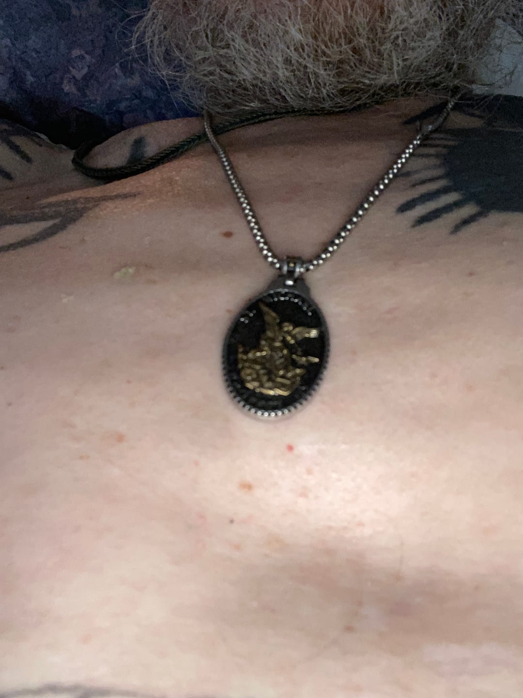 Customer photo review of ST. MICHAELS BADGE.