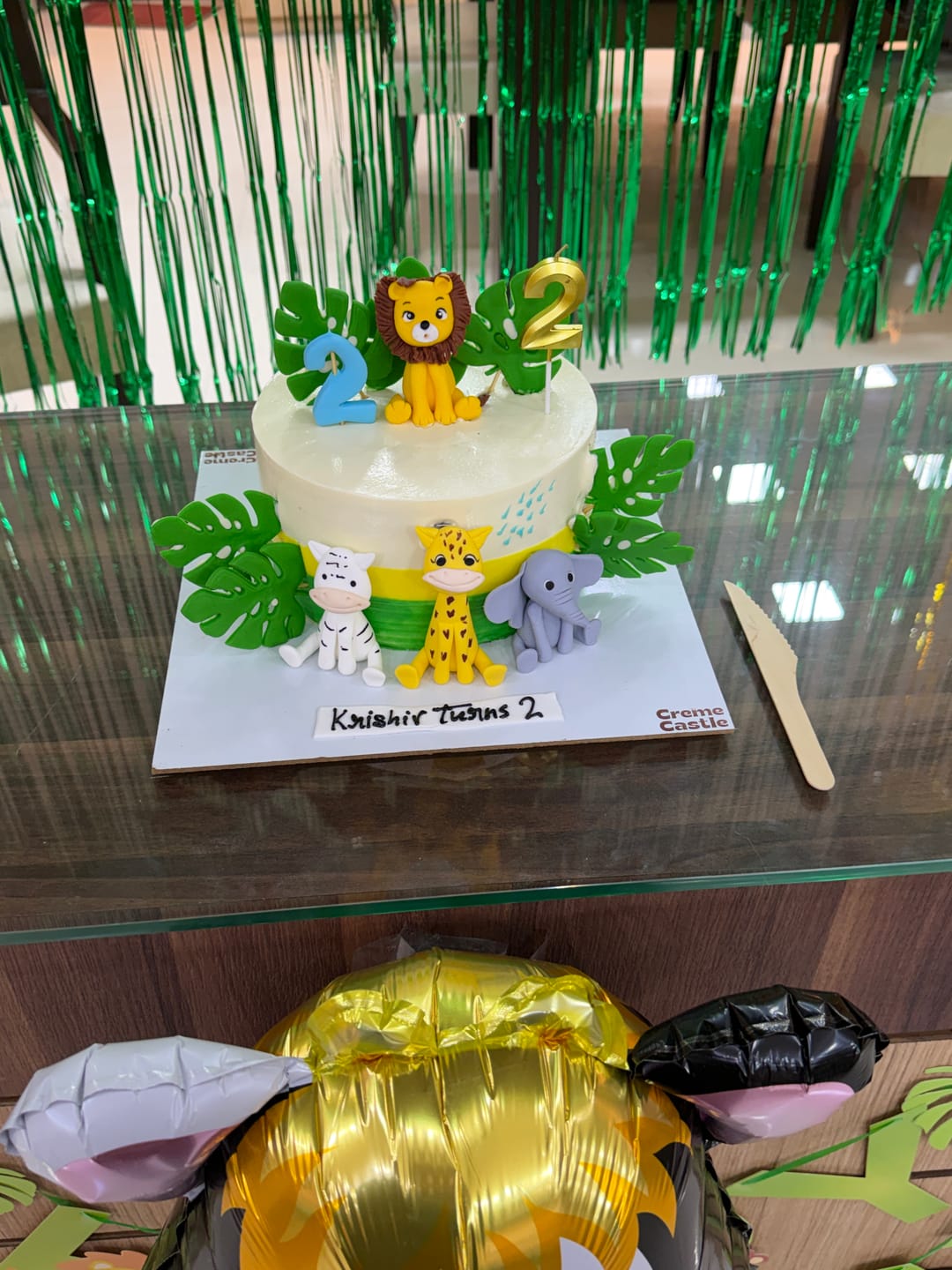 Customer photo review of Animal Party Birthday Cake