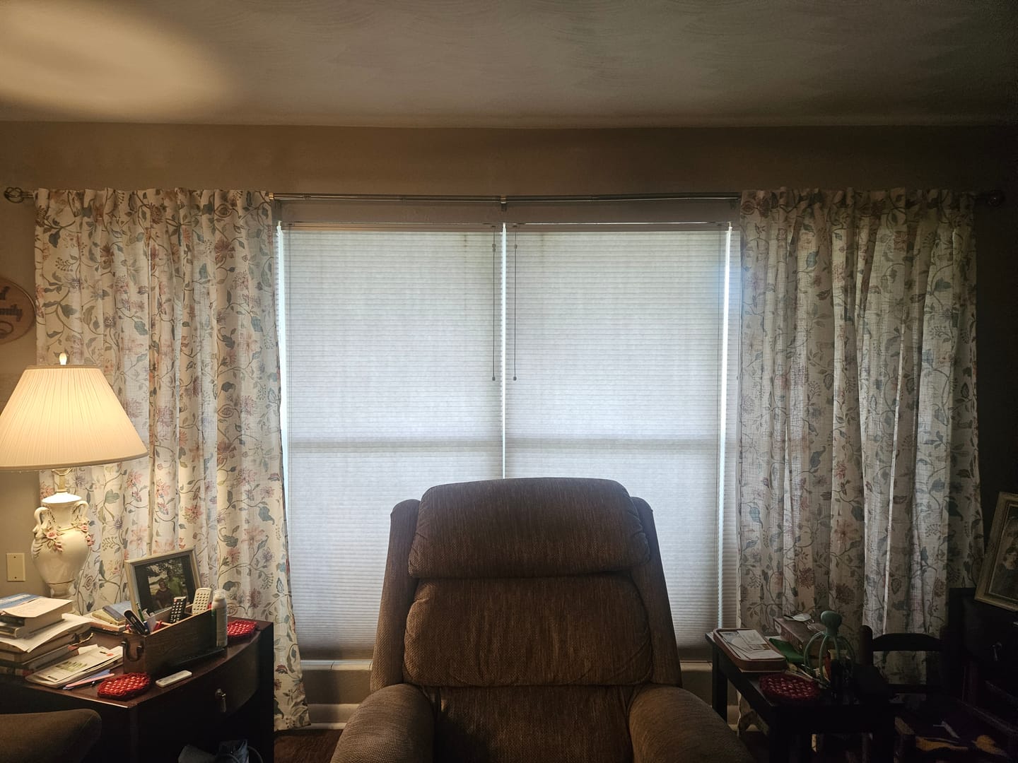 Customer photo review of Hattie Floral Linen Blend Curtains