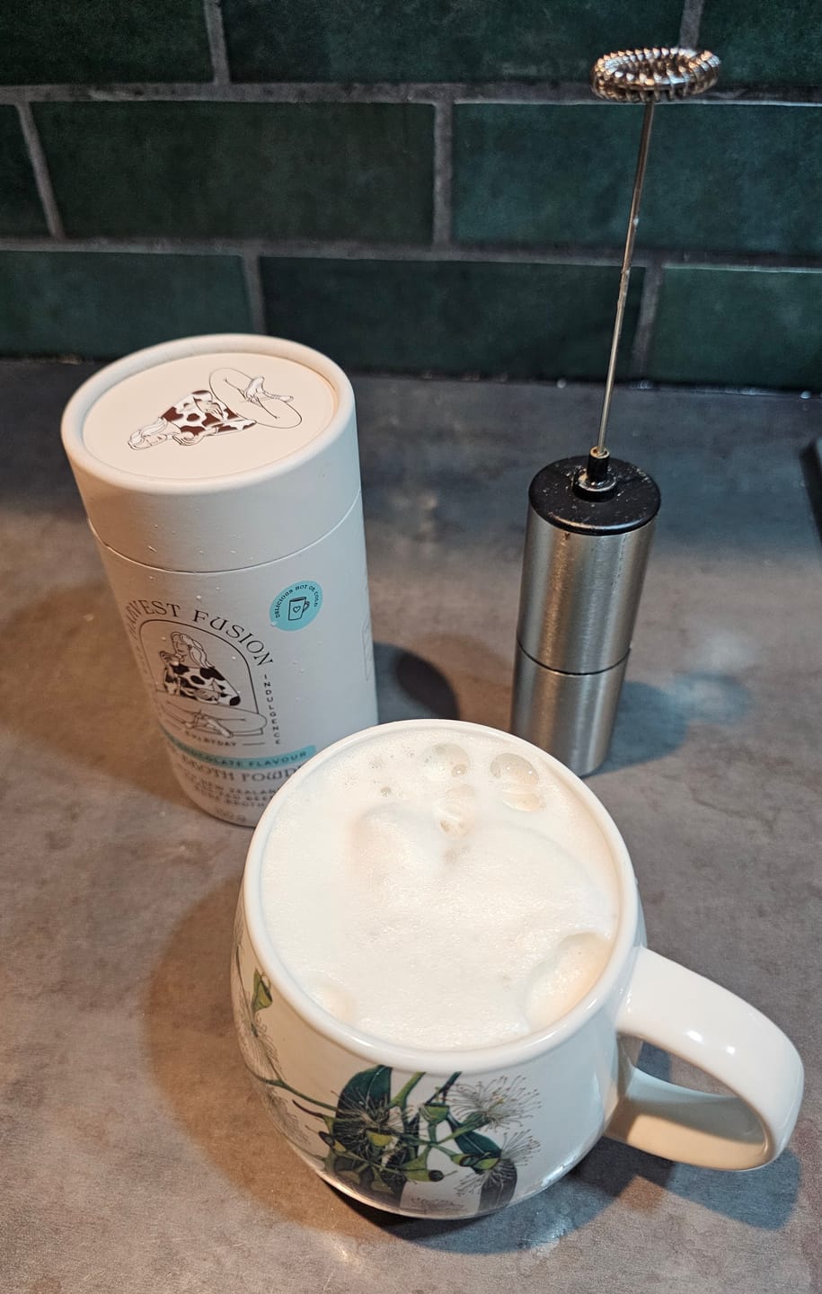 Customer photo review of White Chocolate Bone Broth Powder