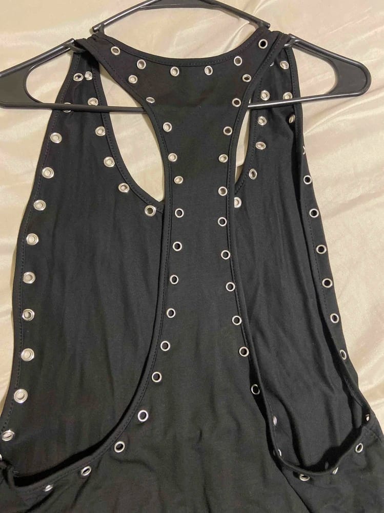 Customer photo review of Grommet Detail Backless Maxi
