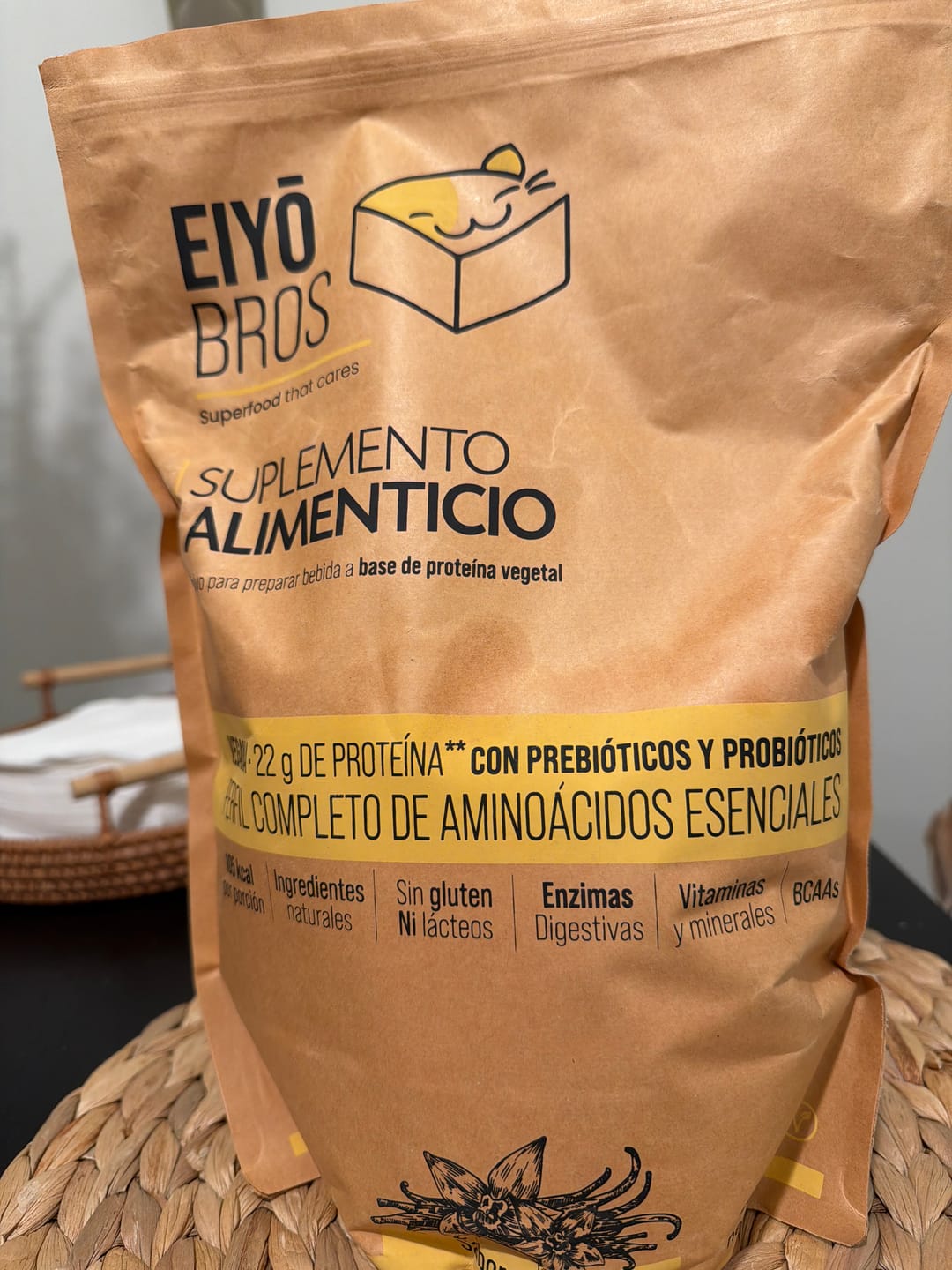 Customer photo review of Proteína vegetal sabor vainilla 1.200 Kg