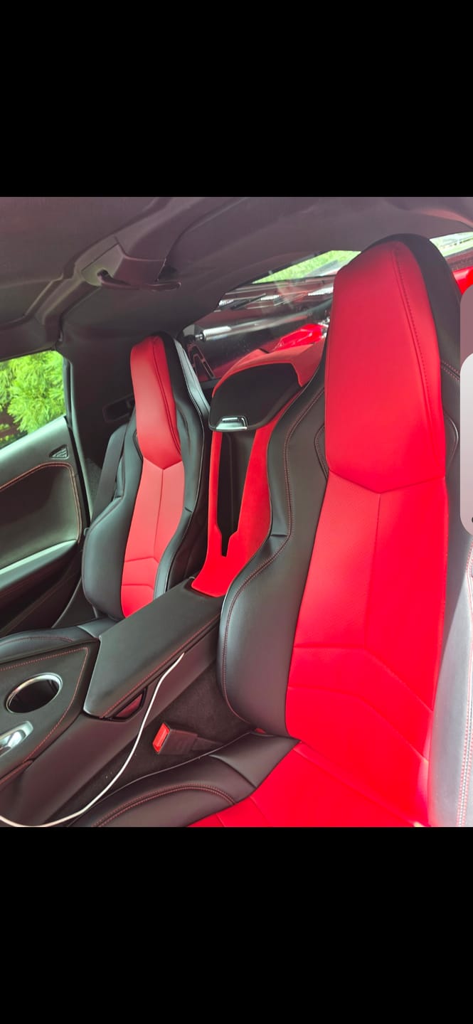 Customer photo review of Corvette C8 GT1 Custom Leather Seat Cover Kit