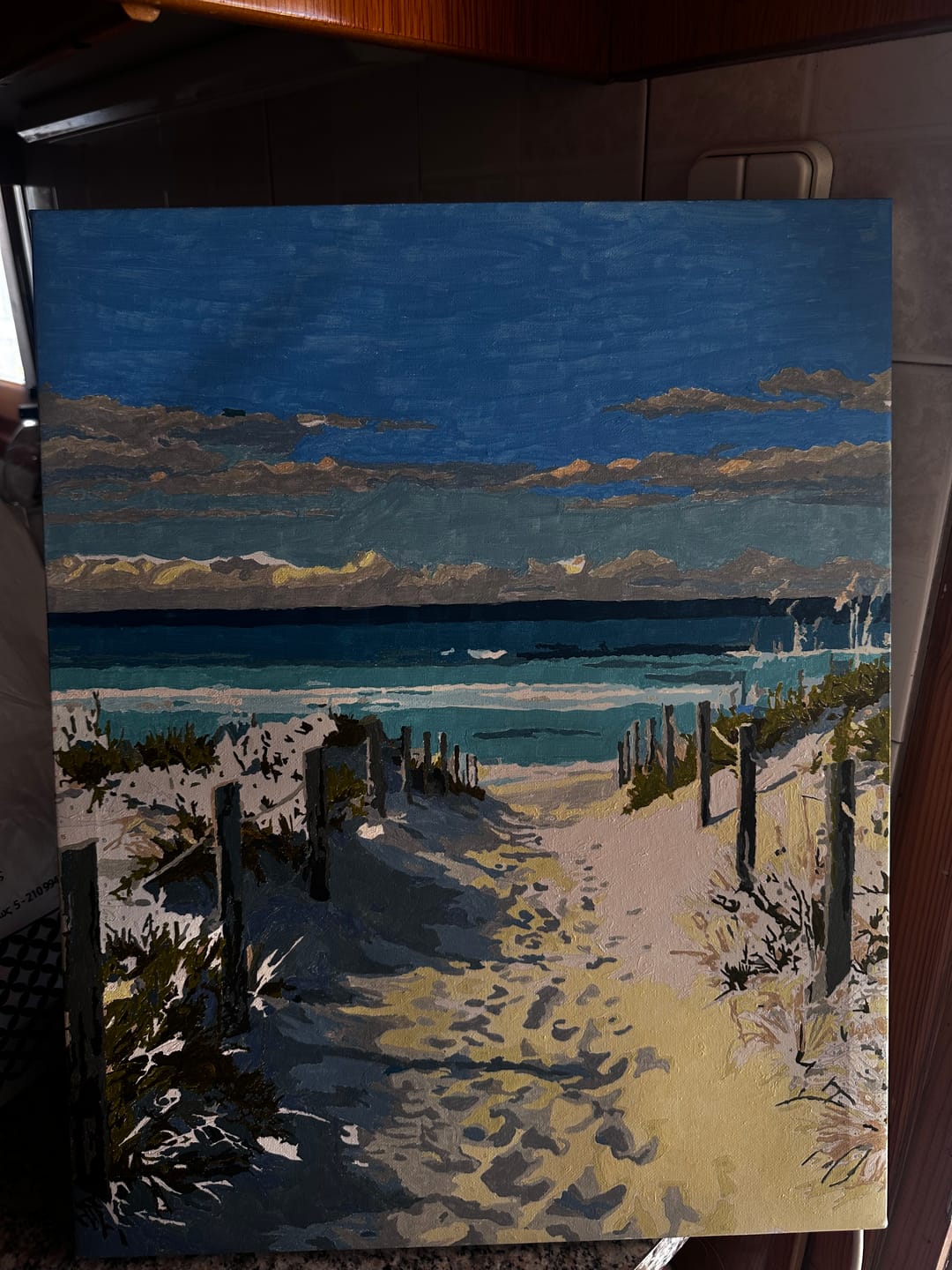 Customer photo review of Beach Path | Paint by Number