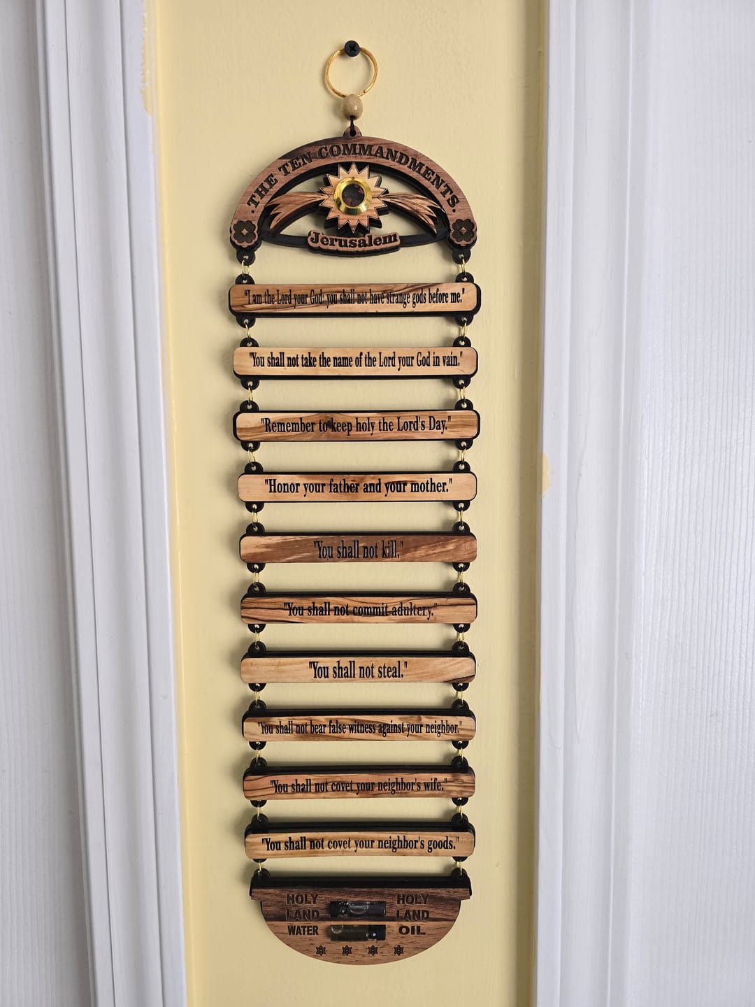 Customer photo review of Ten Commandments Wall Hanging from the Holy Land